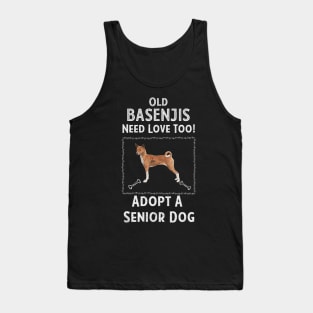 Senior Dog Adoption T-Shirt for Basenji Dog Lovers Tank Top